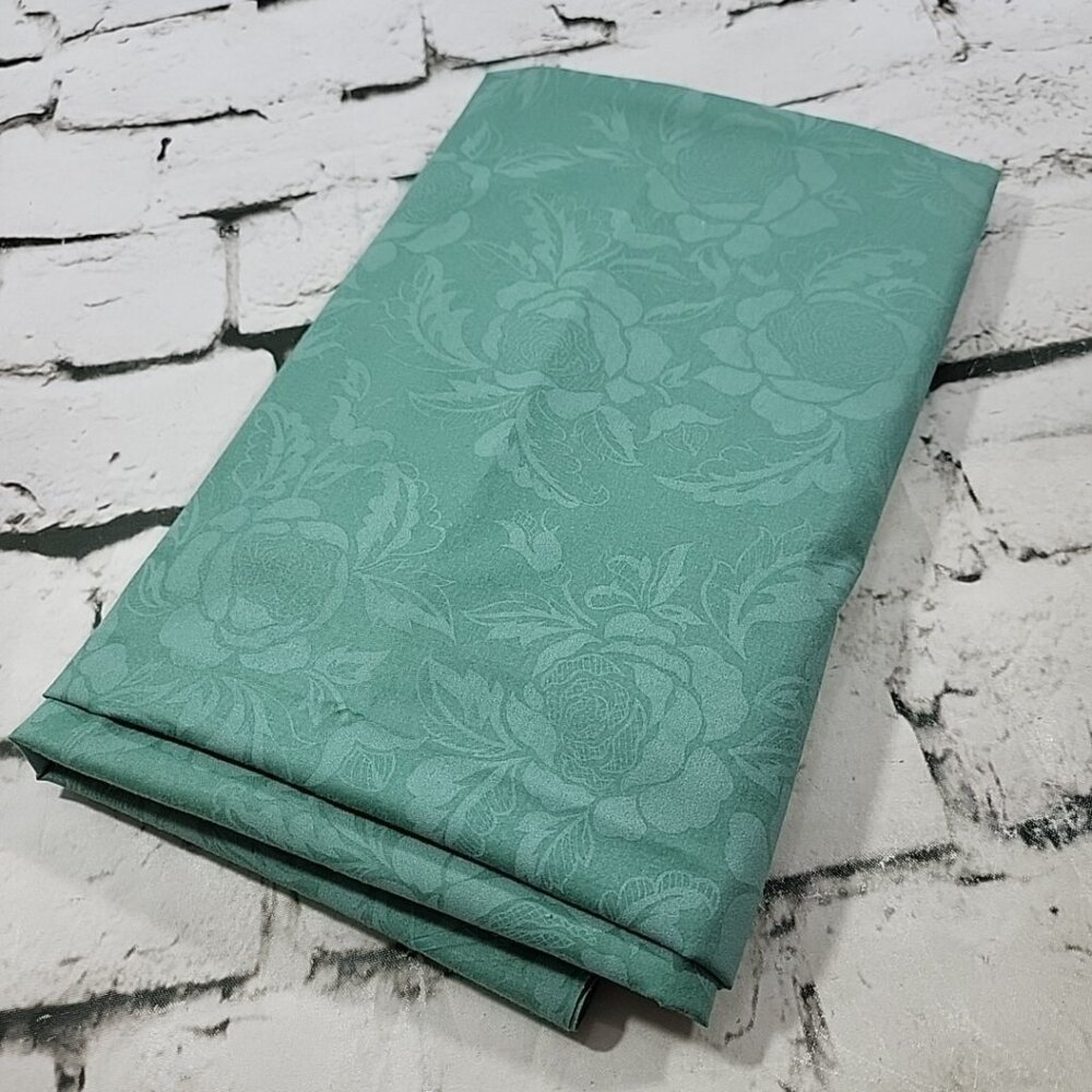 Vintage Fabric Green Floral Print Measures 44" X 3yrds Crafts Sewing Quilting‎